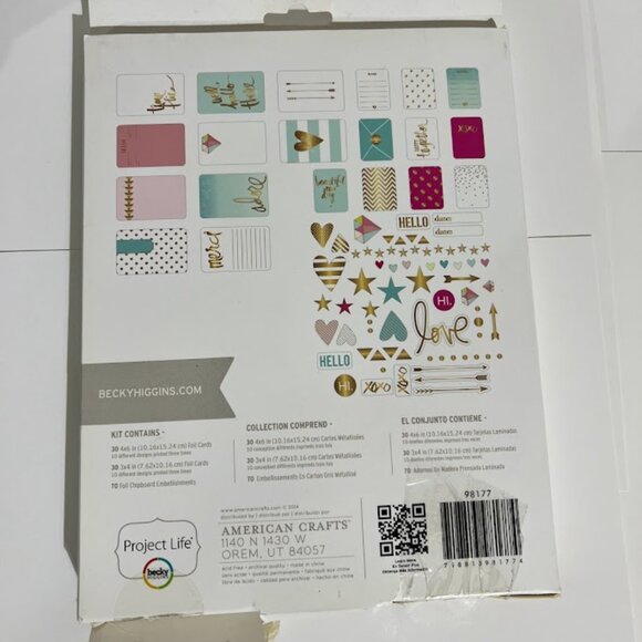 Becky Higgins Project Life Heidi Swapp Gold Foil Kit 130 Pieces Complete - Picture 2 of 2